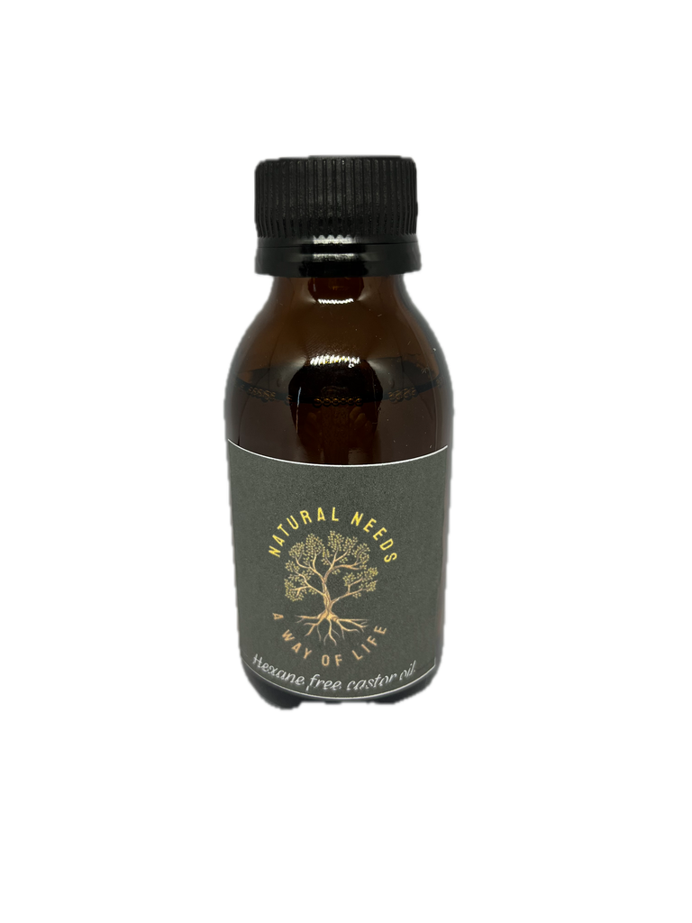 CASTOR OIL HEXANE FREE AMBER GLASS 100ML (COLD PRESSED)