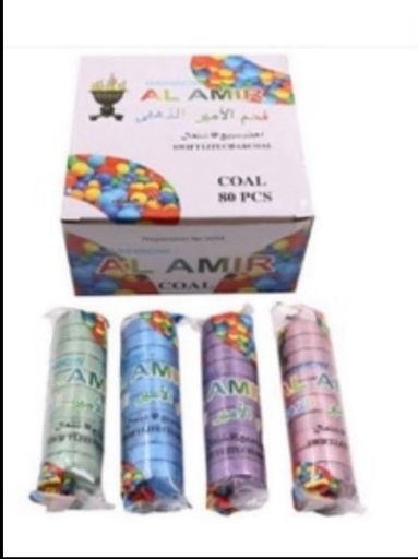 AMIR HOOKAH/LOBAAN COAL ROLLS 10's COLOUR