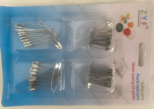 SAFETY PINS ASST  4 SETS OF SIZES